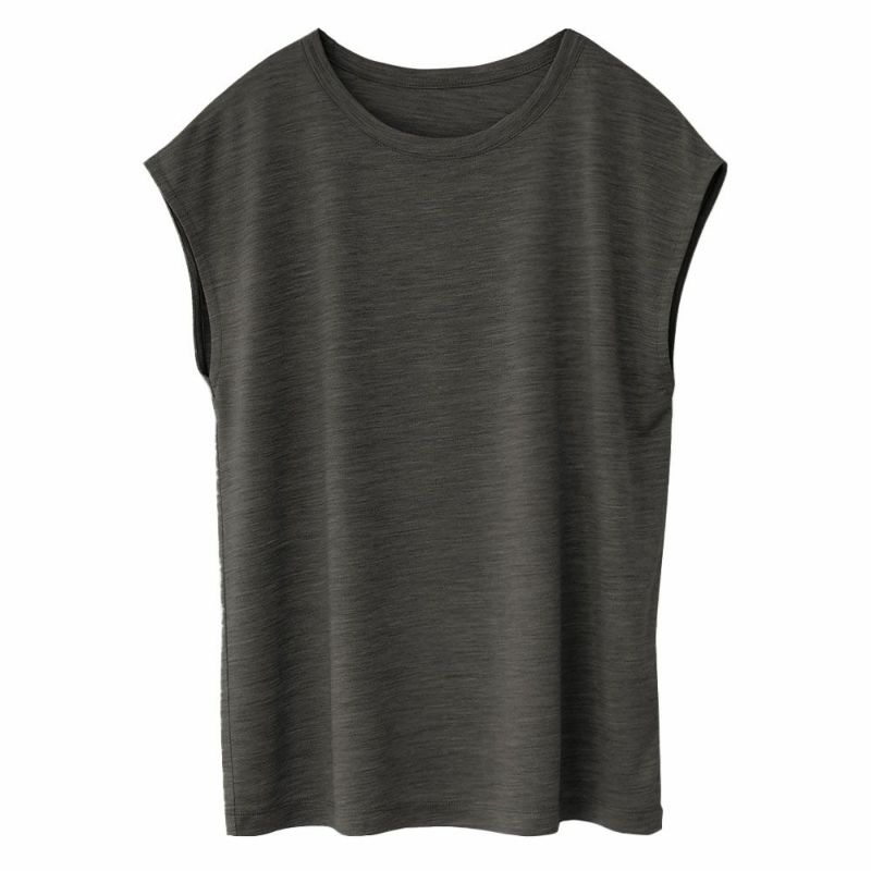 シルク100% ジャージー フレンチ袖 クルーネック Tシャツ 日本製