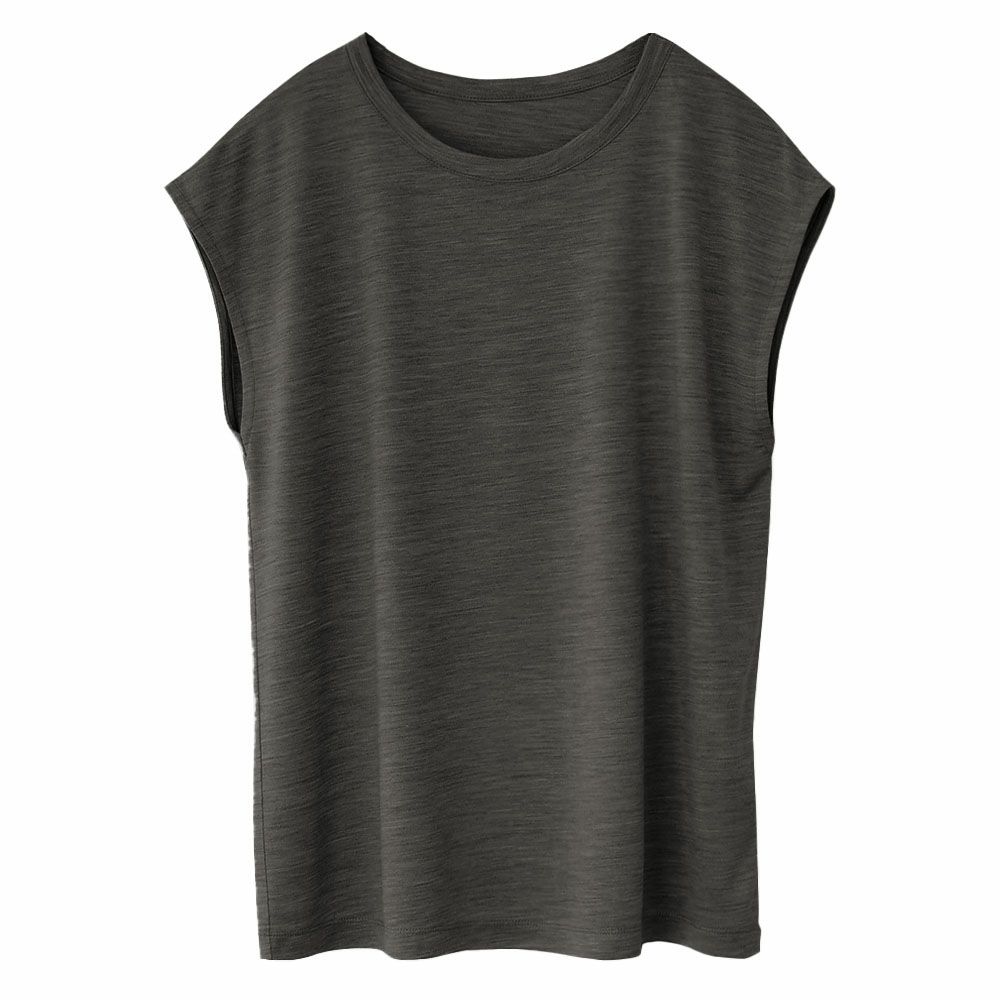 シルク100% ジャージー フレンチ袖 クルーネック Tシャツ 日本製