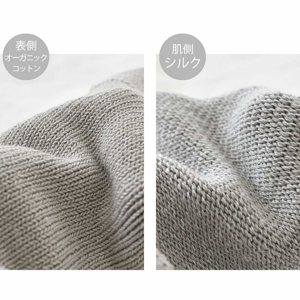 肌側シルク 5本指スニーカーソックス 日本製 ホールガーメント