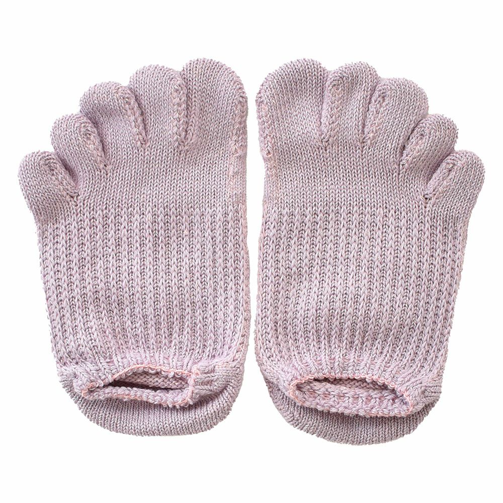 肌側シルク 5本指スニーカーソックス 日本製 ホールガーメント