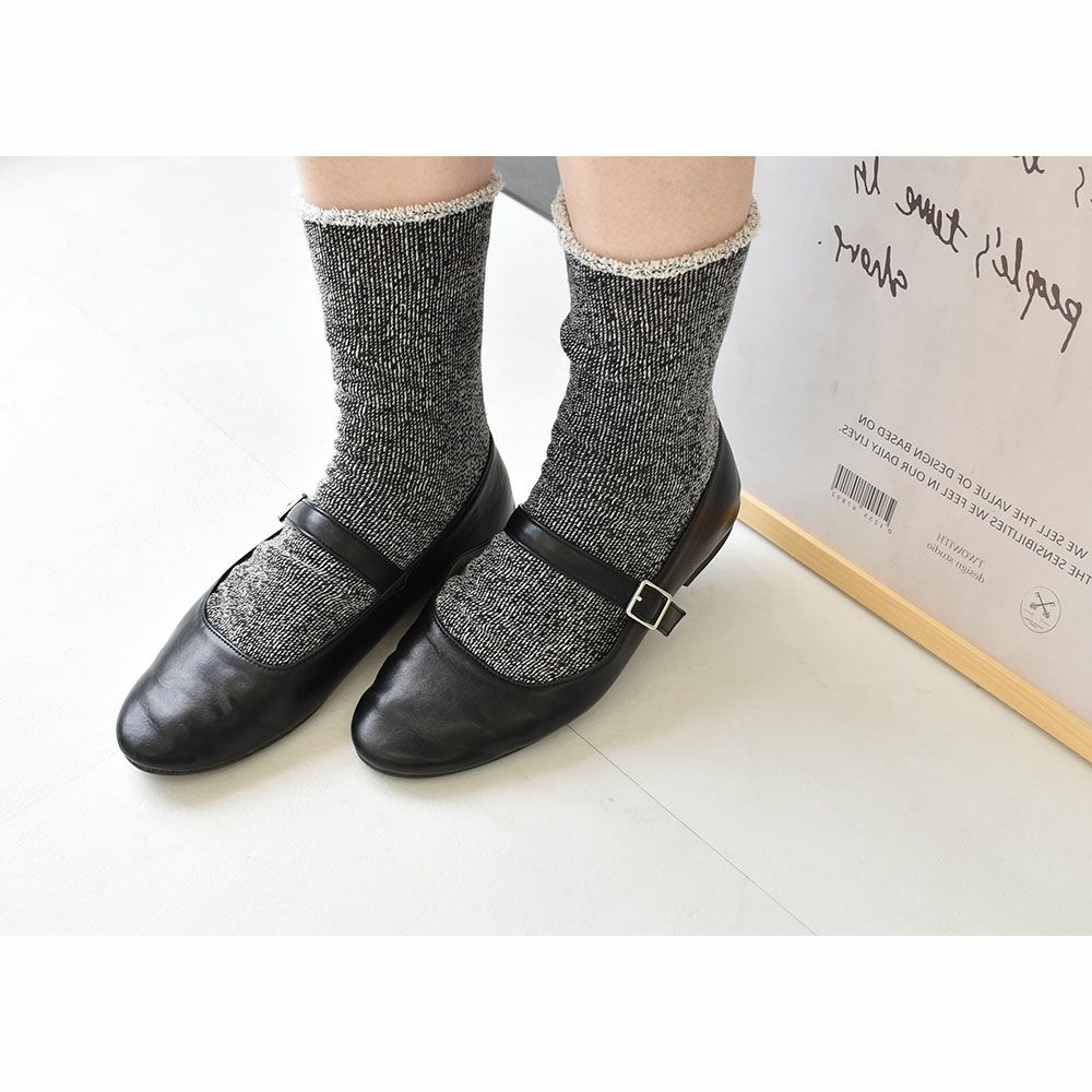 ふかふか裏パイル コットン ソックス 日本製 肌側綿100％