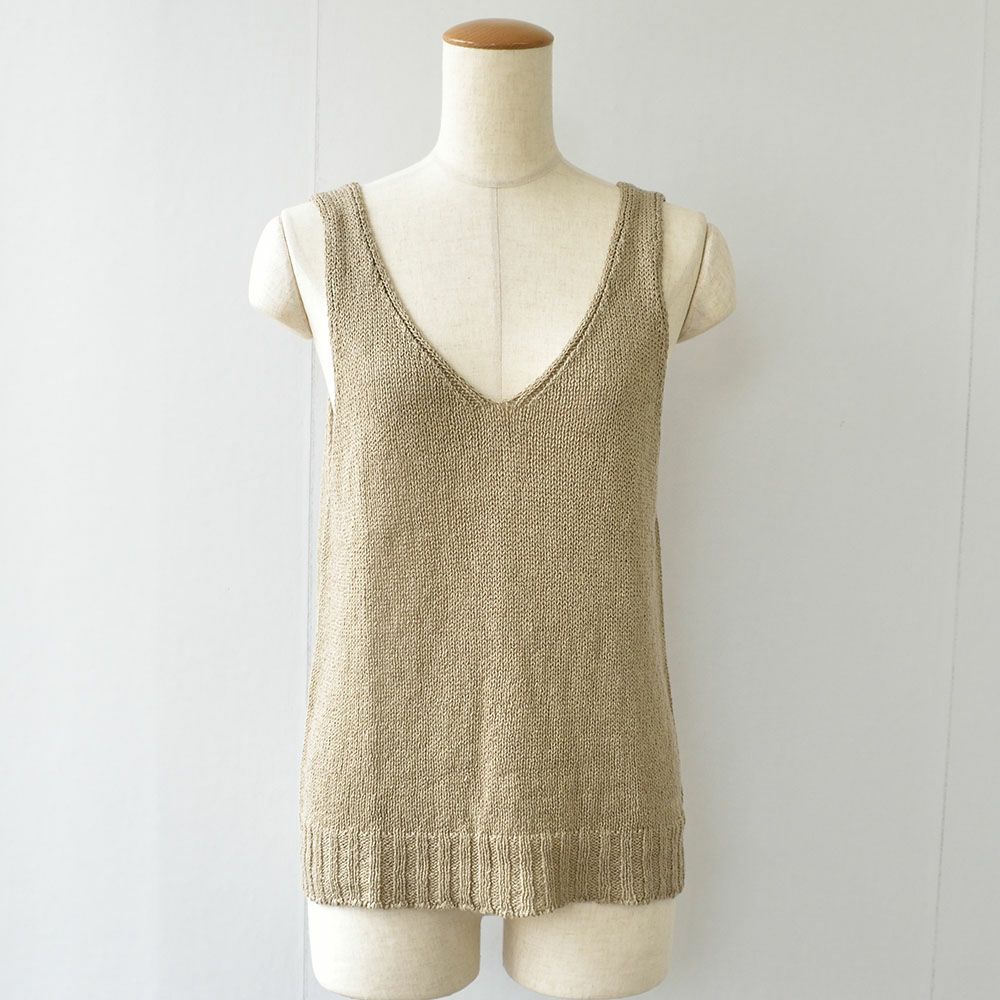 リネンシルク ニットタンクトップ 日本製