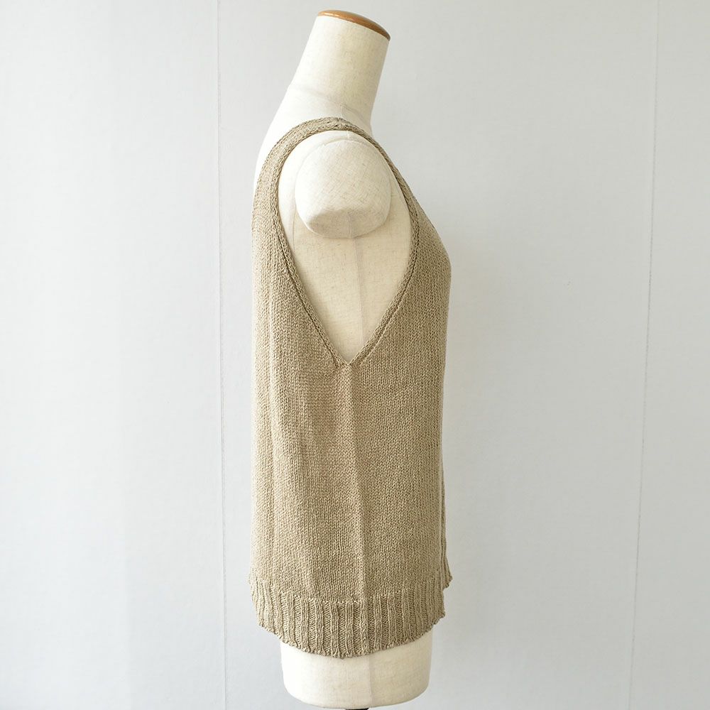 リネンシルク ニットタンクトップ 日本製