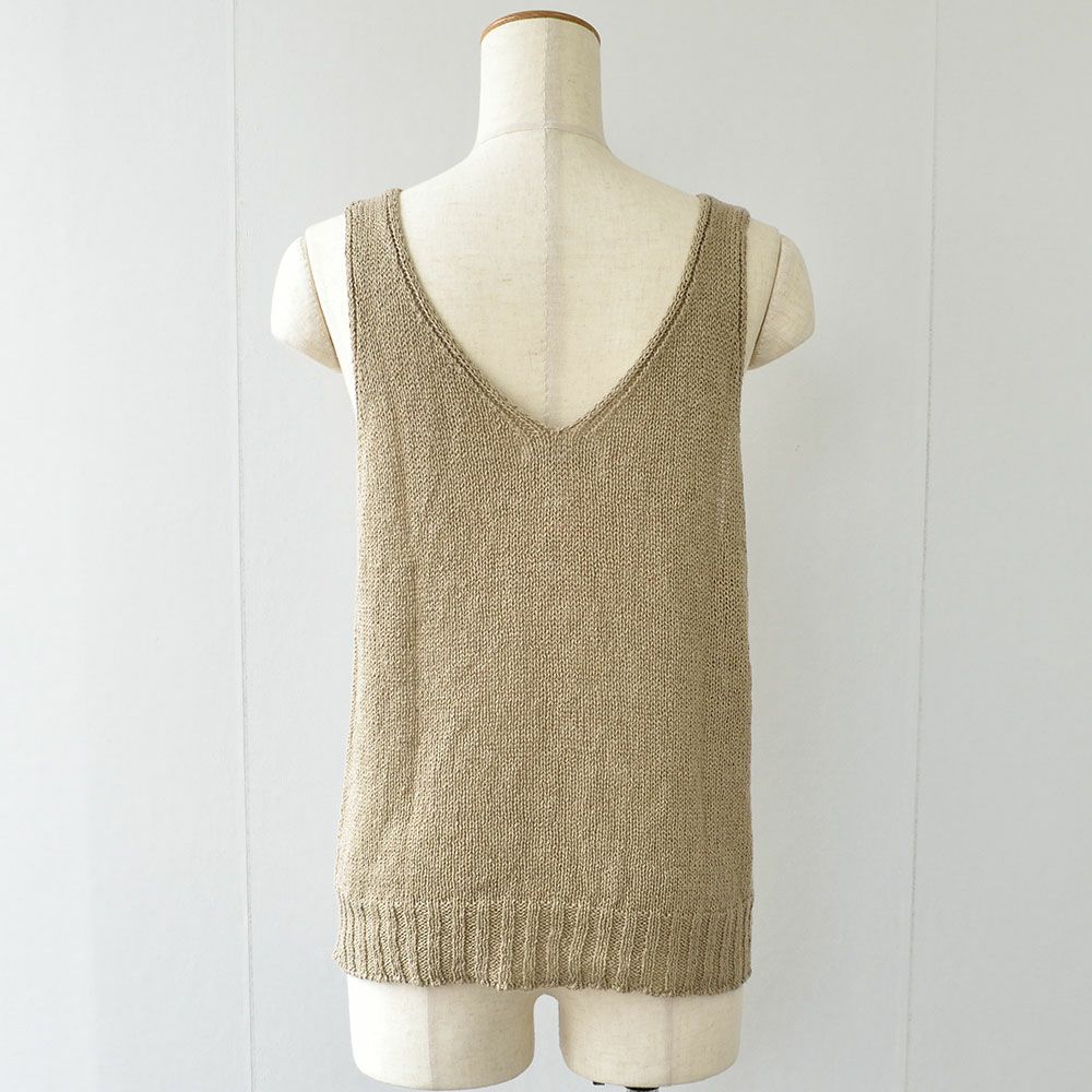 リネンシルク ニットタンクトップ 日本製