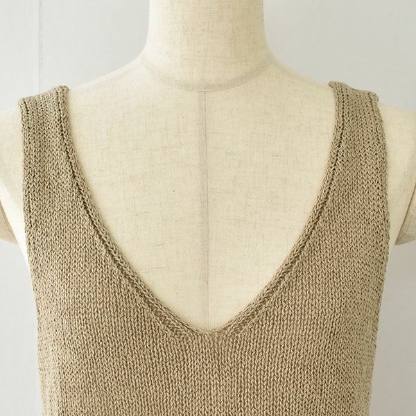 リネンシルク ニットタンクトップ 日本製