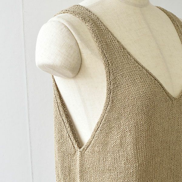 リネンシルク ニットタンクトップ 日本製