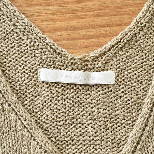 リネンシルク ニットタンクトップ 日本製