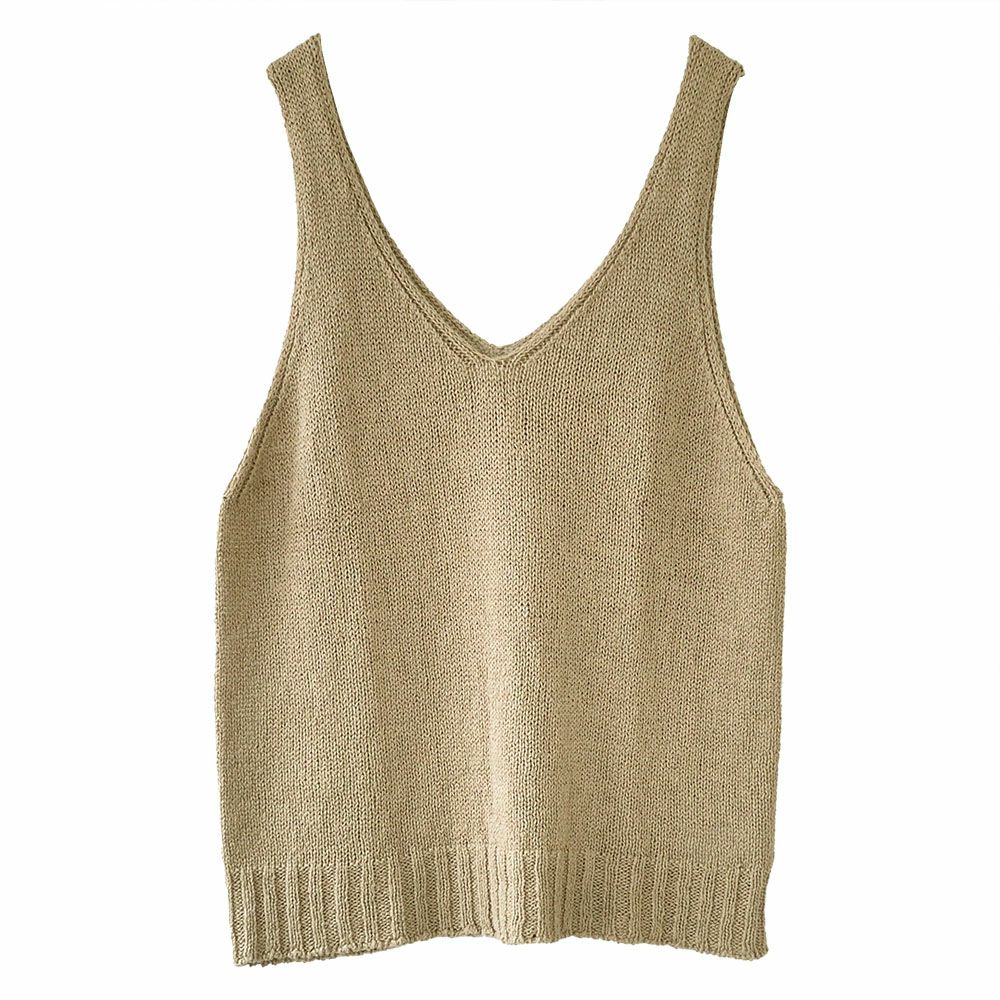 リネンシルク ニットタンクトップ 日本製