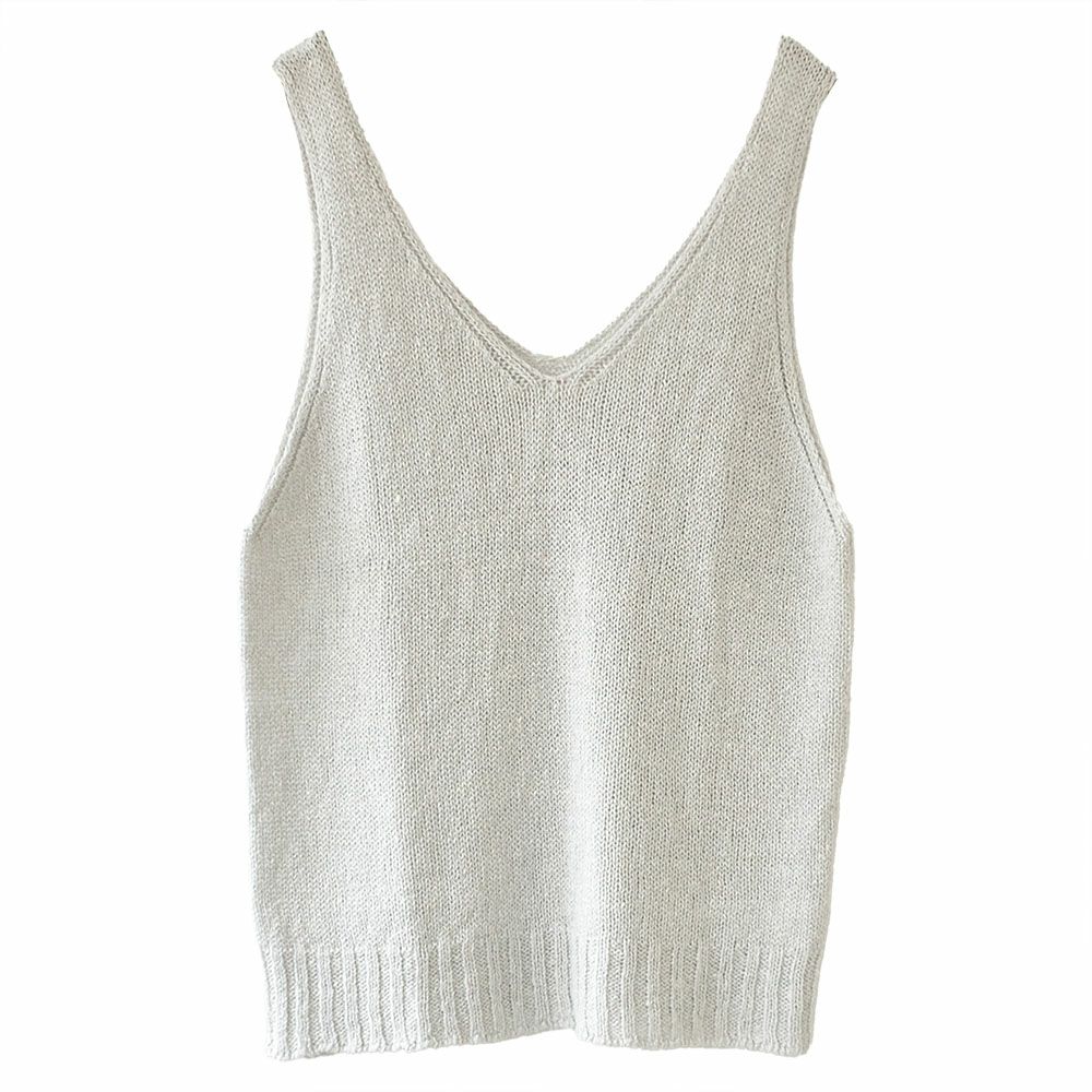 リネンシルク ニットタンクトップ 日本製