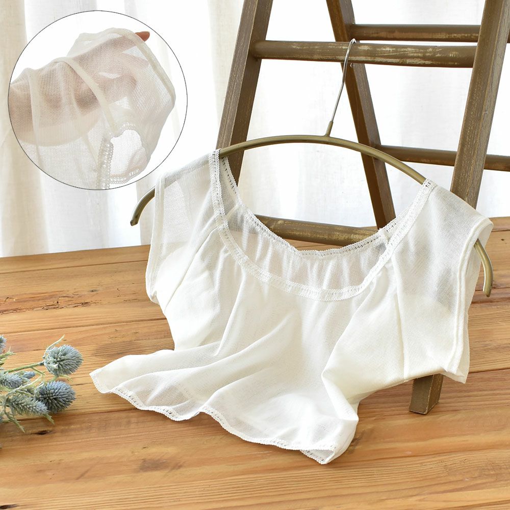 シルクの脇汗パッド付き サラチュール 汗取りインナー ショート丈 日本製