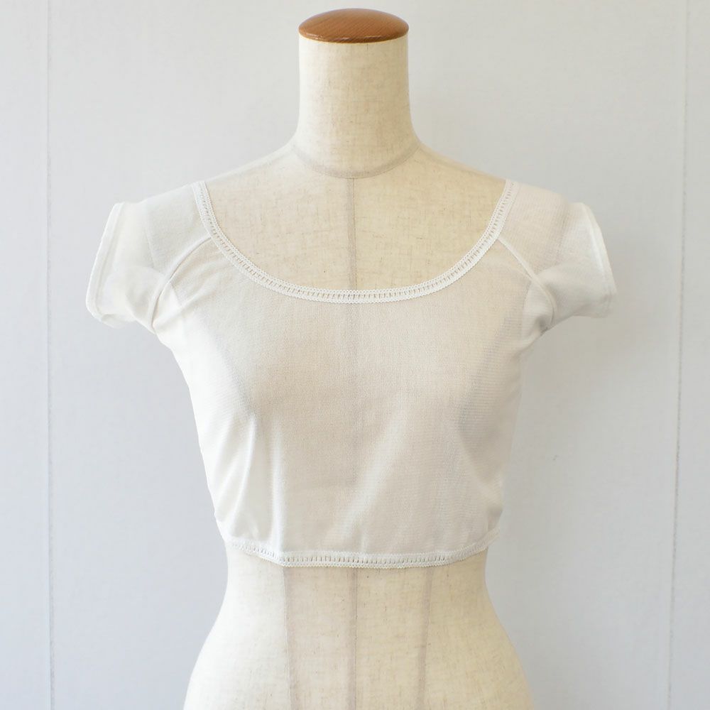 シルクの脇汗パッド付き サラチュール 汗取りインナー ショート丈 日本製