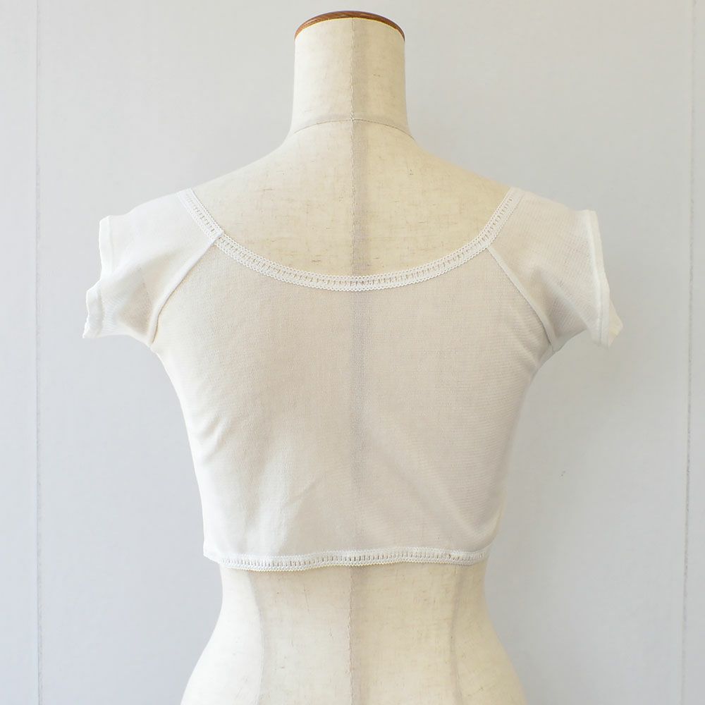 シルクの脇汗パッド付き サラチュール 汗取りインナー ショート丈 日本製