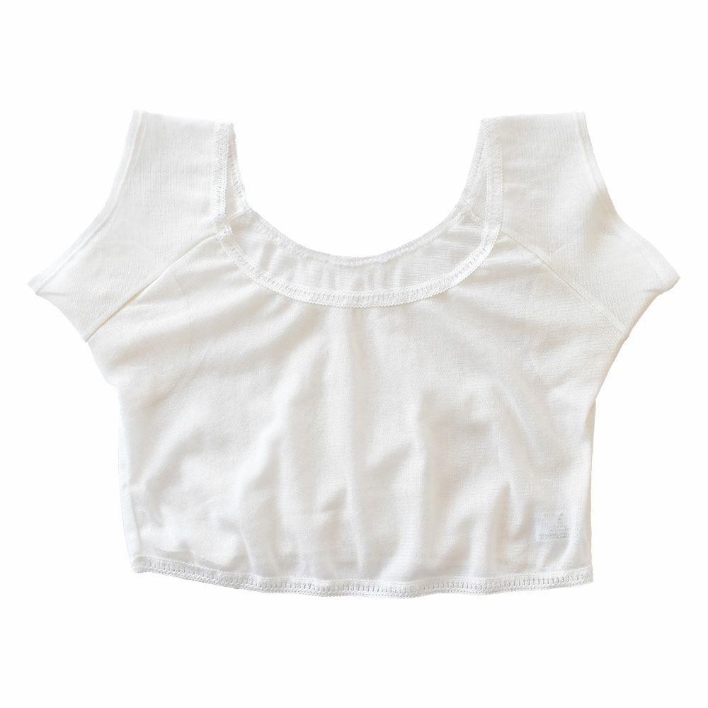 シルクの脇汗パッド付き サラチュール 汗取りインナー ショート丈 日本製