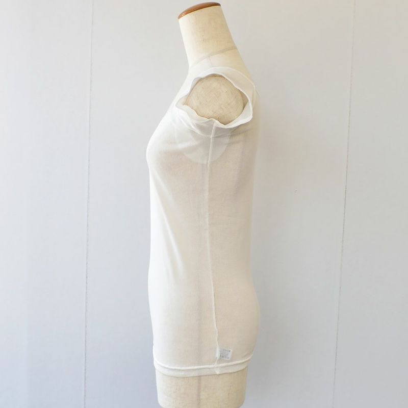 シルクの脇汗パッド付き サラチュール 汗取りインナー 普通丈 日本製