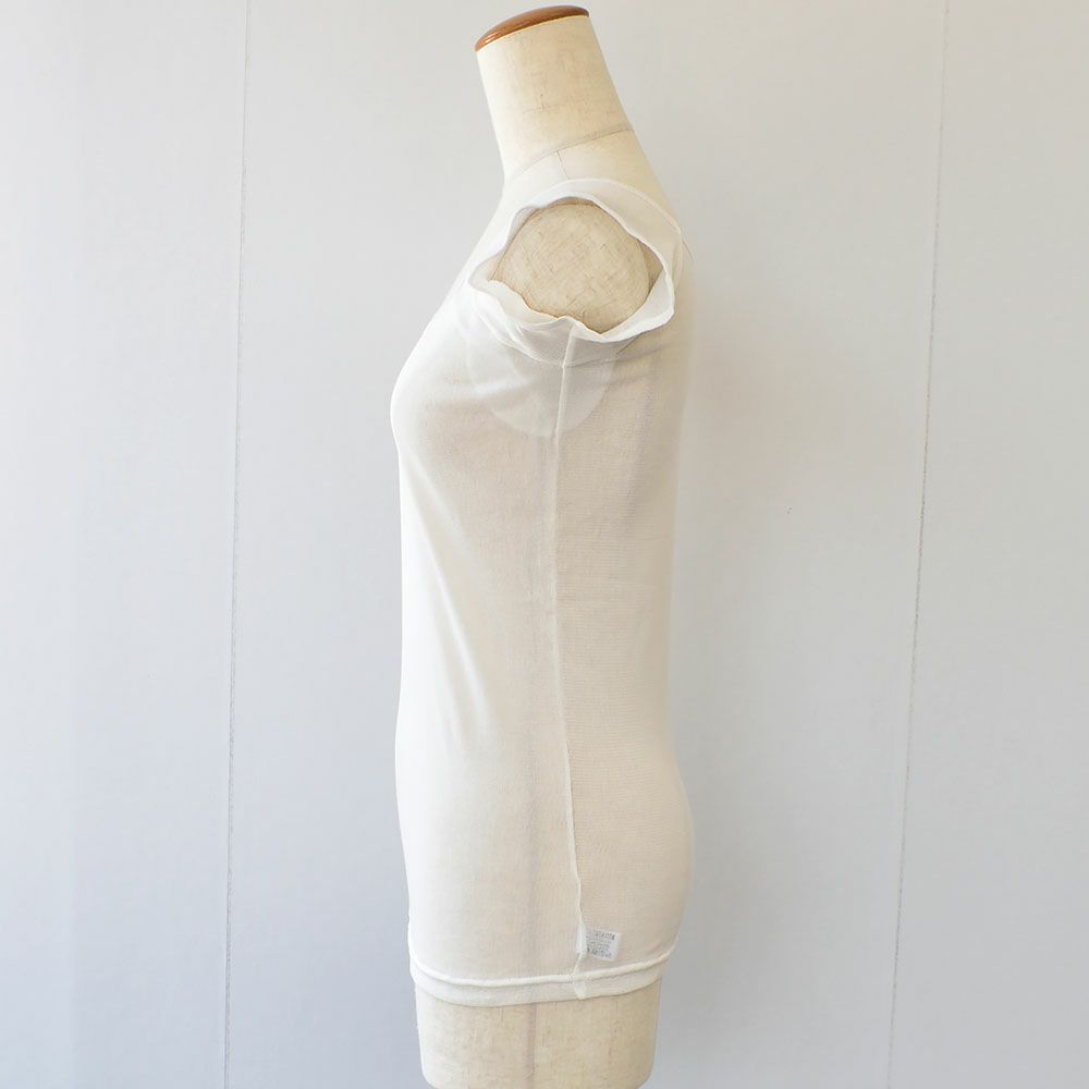 シルクの脇汗パッド付き サラチュール 汗取りインナー 普通丈 日本製