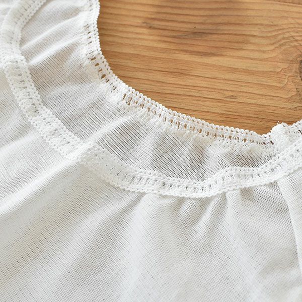 シルクの脇汗パッド付き サラチュール 汗取りインナー 普通丈 日本製