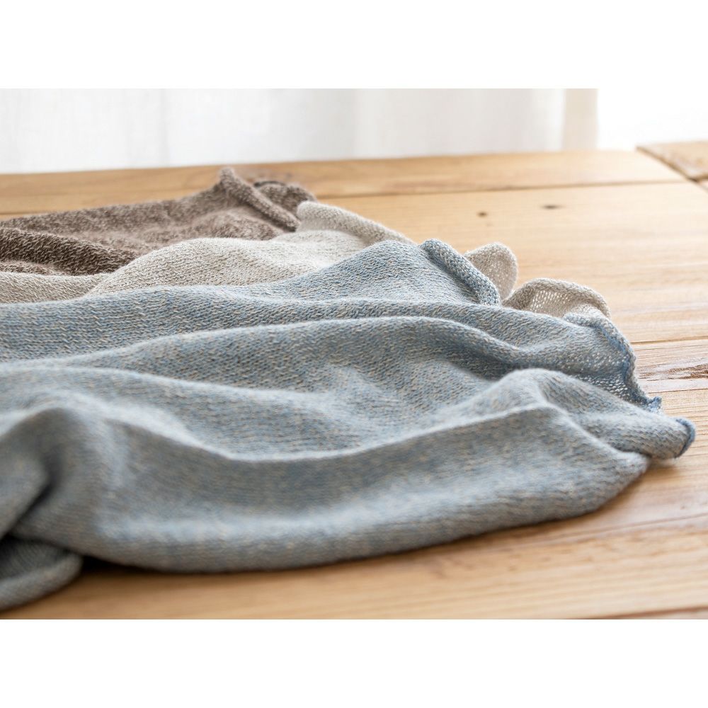 リネンシルク ターバンスヌード 日本製 縫い目のないホールガーメント