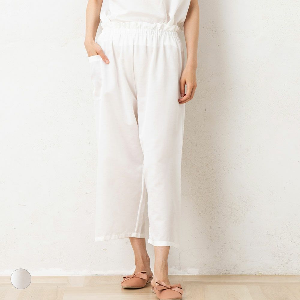 コットンシルクサテン ルームパンツ 日本製