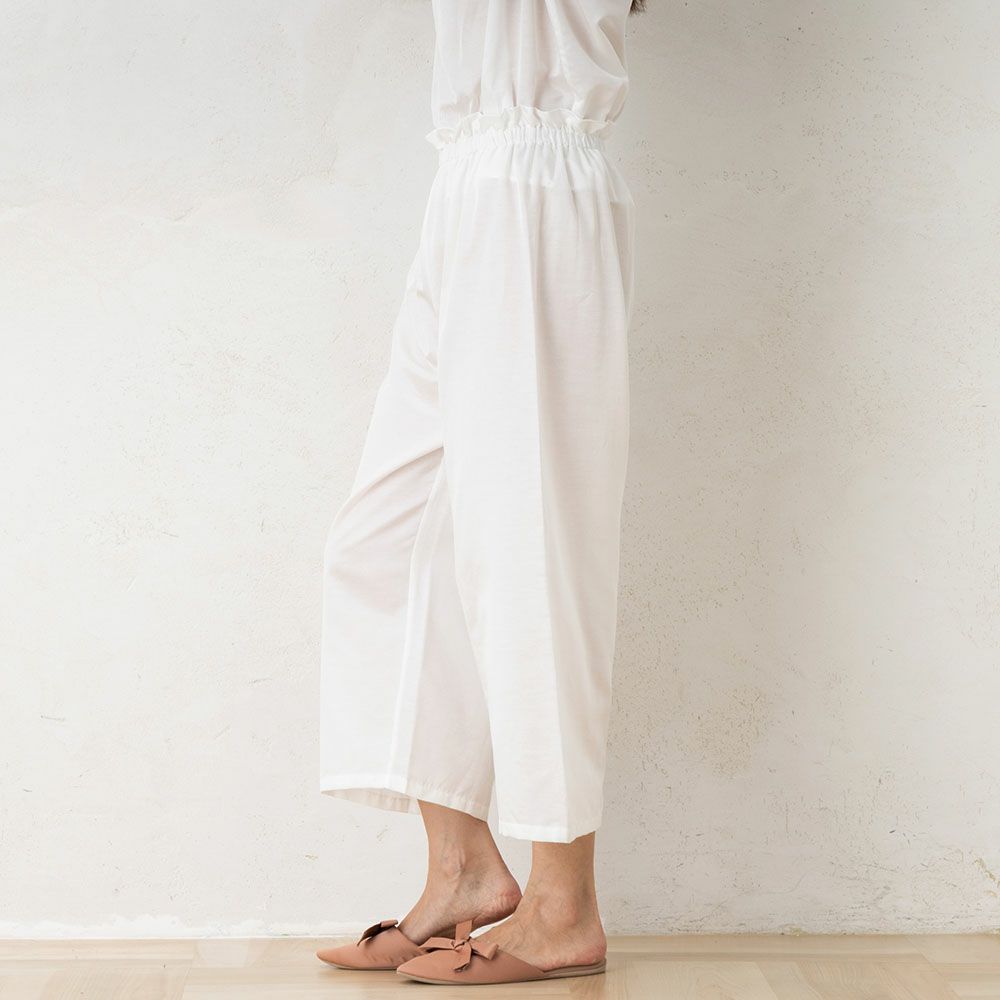 コットンシルクサテン ルームパンツ 日本製