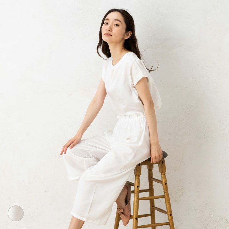 コットンシルクサテン パジャマ 上下セット 日本製