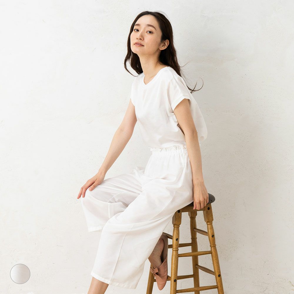 コットンシルクサテン パジャマ 上下セット 日本製