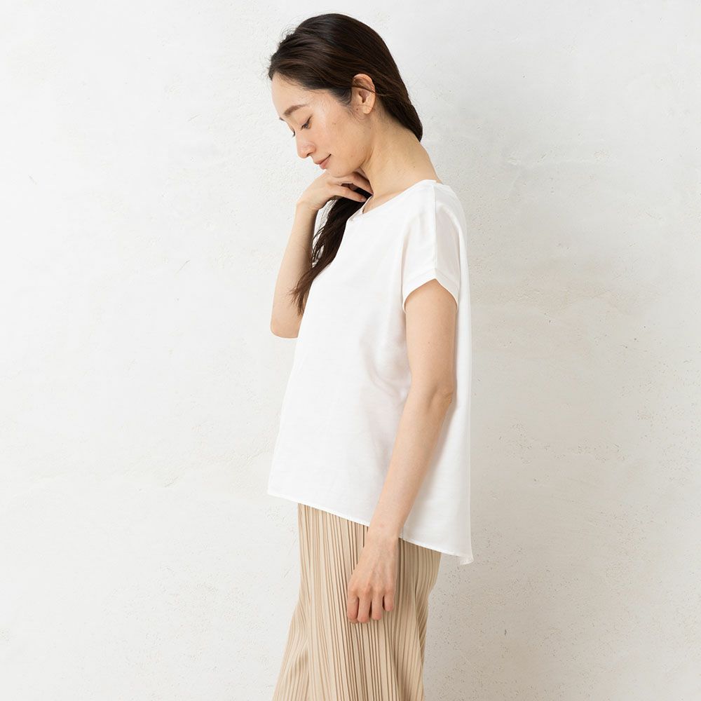 コットンシルクサテン パジャマ 上下セット 日本製