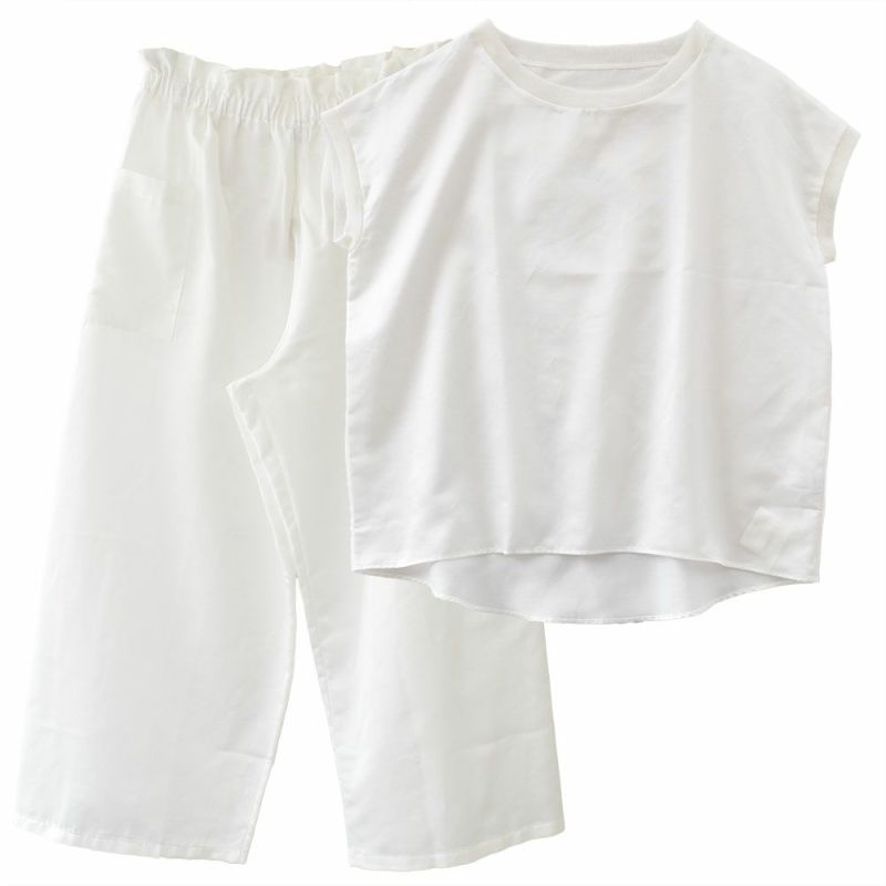 コットンシルクサテン パジャマ 上下セット 日本製