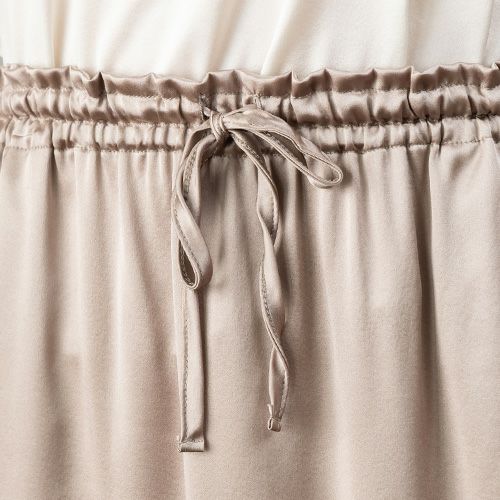 シルク サテンストレッチ ロングスカート 日本製 19匁