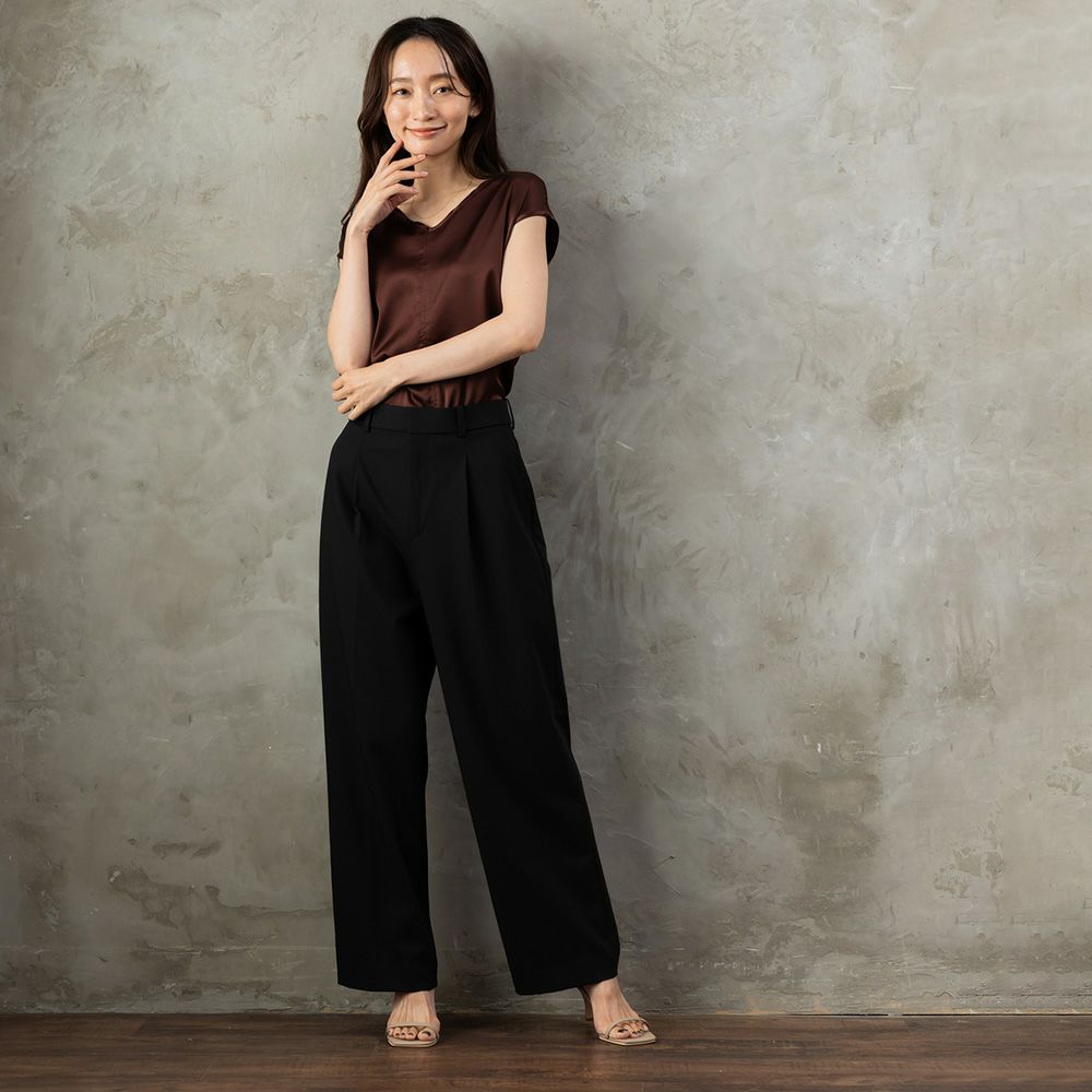 【お得な上下セット】シルク サテンストレッチ トップス＆スカート 上下セット 日本製 19匁