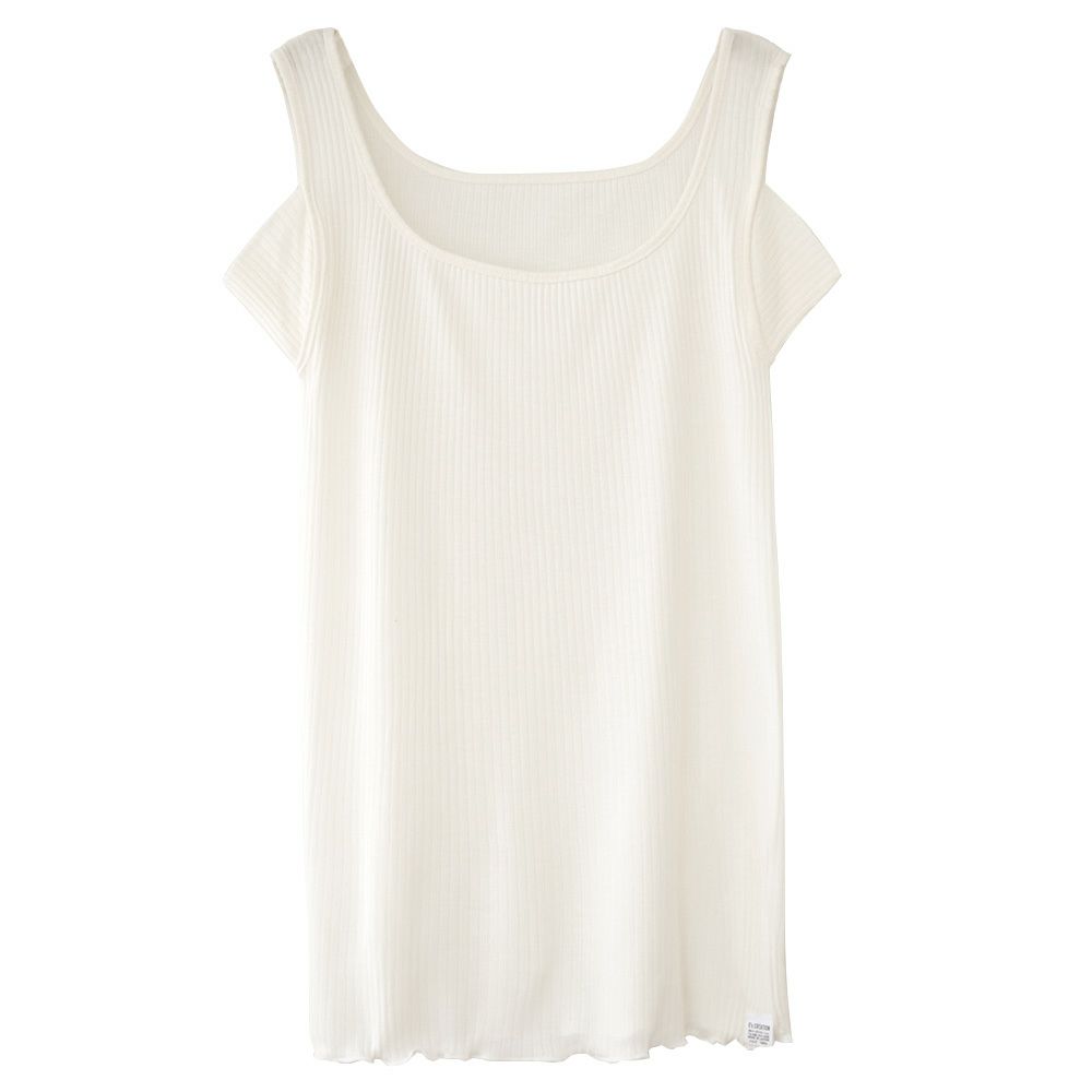 シルク100% 薄テレコ 汗取り付きタンクトップ 日本製