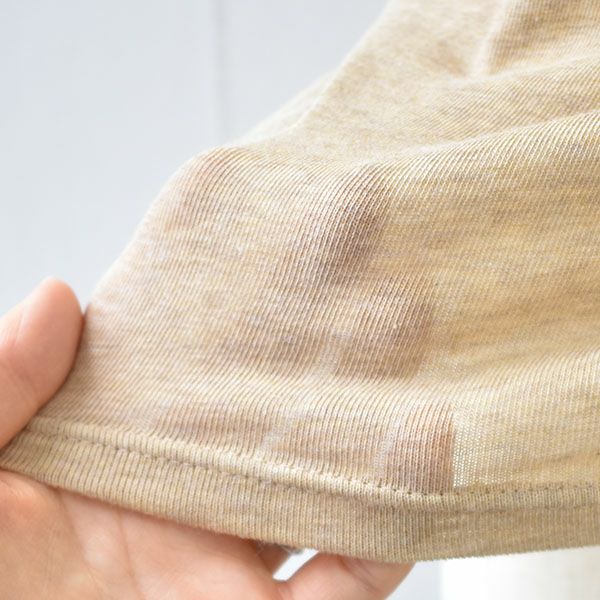 カップ裏シルク オーガニックコットン カップ付き タンクトップ クルーネック ゆるラク 日本製