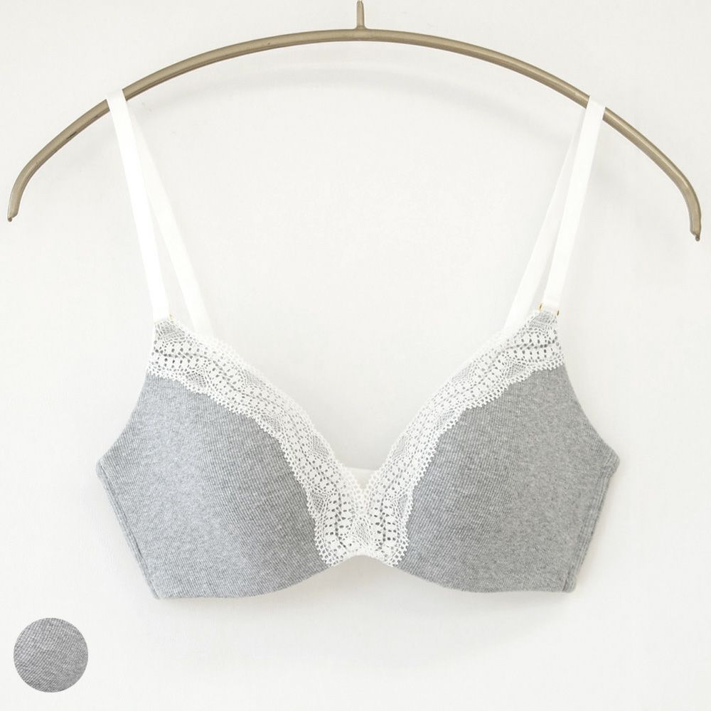 カップ裏シルク モールドカップ ノンワイヤーブラジャー