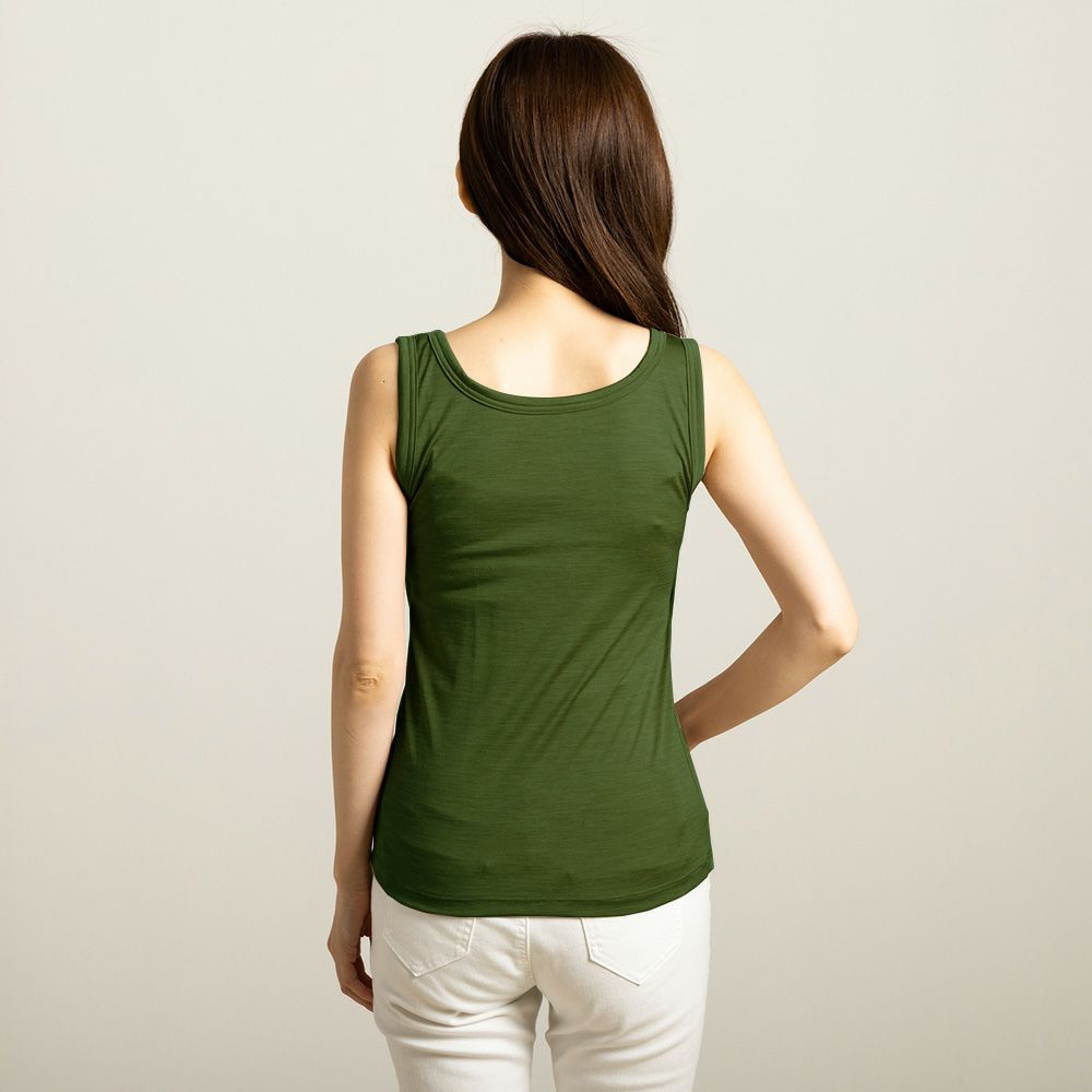 シルク100％ ジャージー カップ付き タンクトップ 日本製 ゆるラク