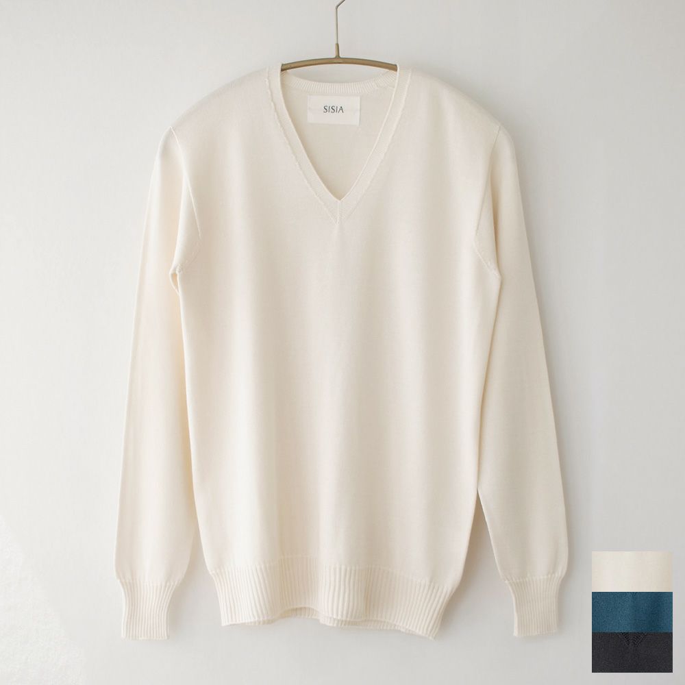シルク100％ Vネックプルオーバー 日本製 レディース