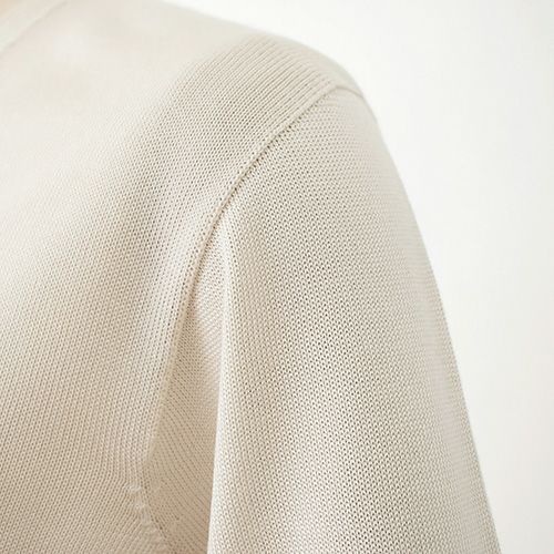 シルク100％ Vネックプルオーバー 日本製 レディース