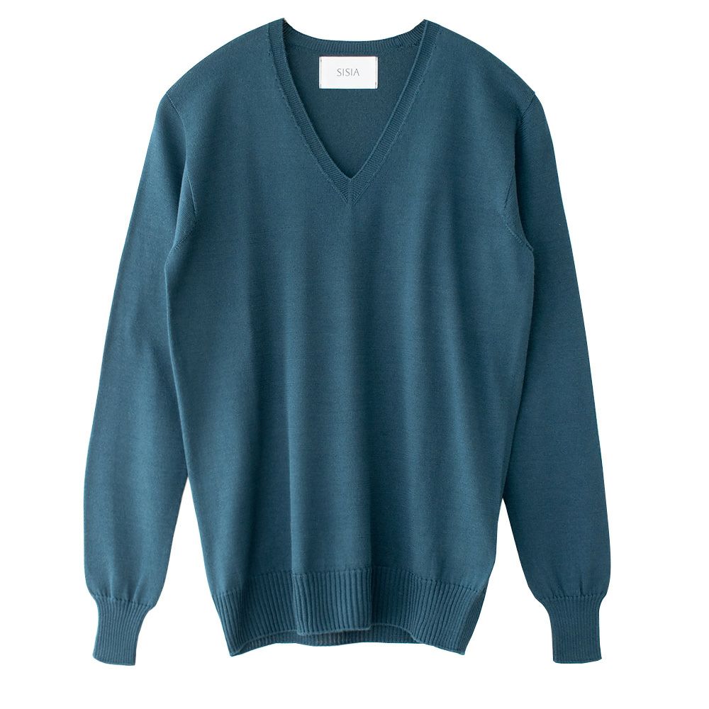 シルク100％ Vネックプルオーバー 日本製 レディース