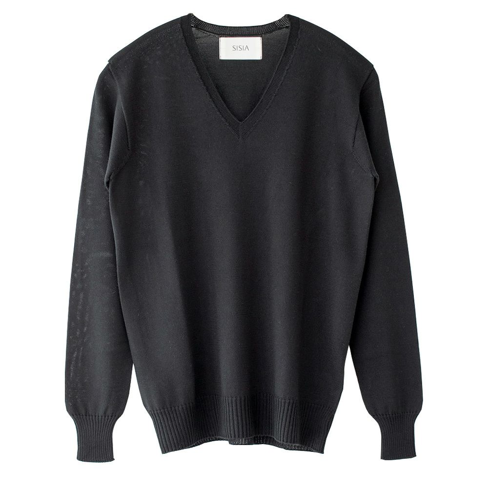 シルク100％ Vネックプルオーバー 日本製 レディース