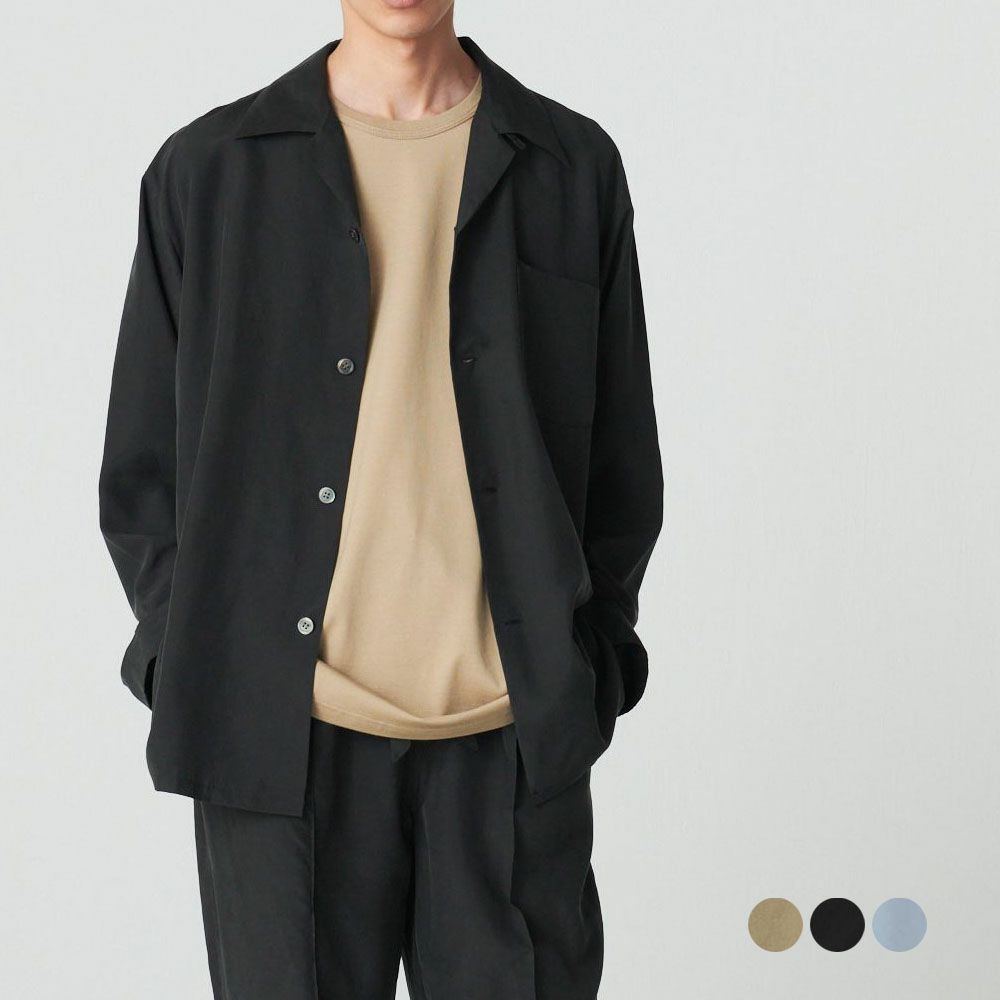 シルク100％ 前開きシャツ 日本製