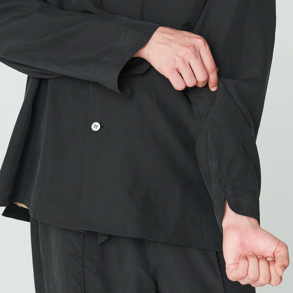 シルク100％ 前開きシャツ 日本製