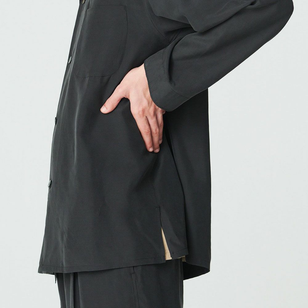 シルク100％ 前開きシャツ 日本製