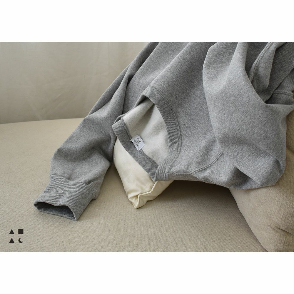 肌側シルク100％起毛 クルーネック スウェットシャツ