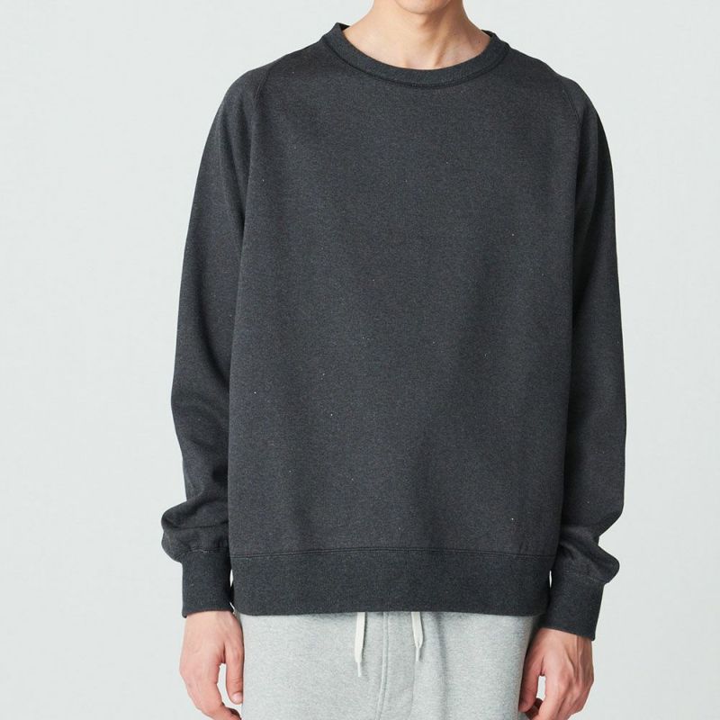 肌側シルク100％起毛 クルーネック スウェットシャツ 日本製