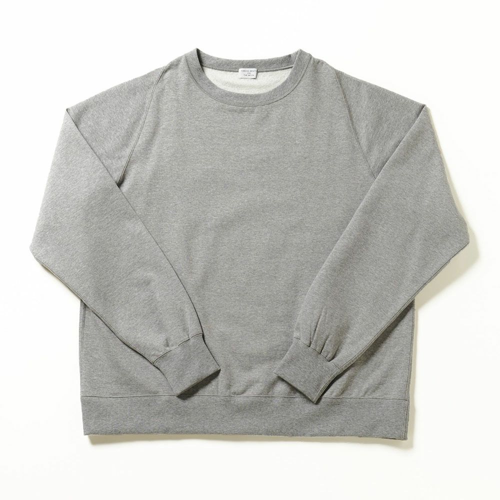 肌側シルク100％起毛 クルーネック スウェットシャツ
