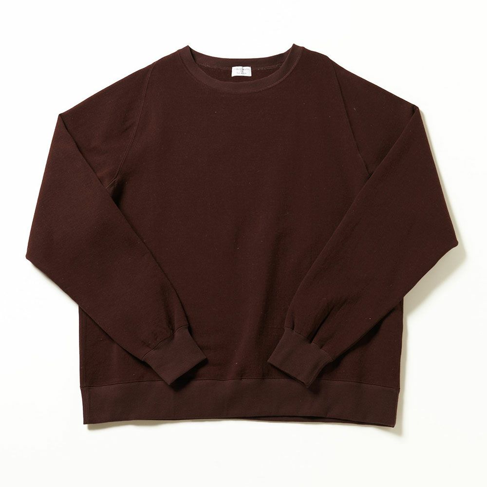 肌側シルク100％起毛 クルーネック スウェットシャツ
