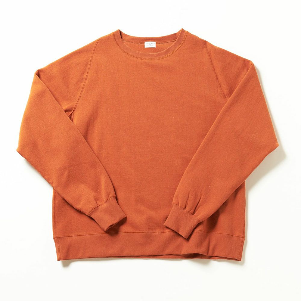 肌側シルク100％起毛 クルーネック スウェットシャツ