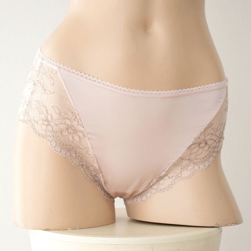 カップ裏シルク ソフトブラ＆ショーツセット 日本製