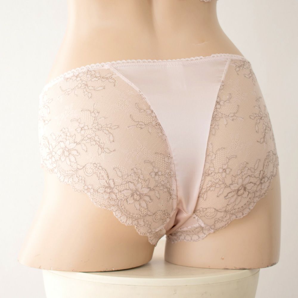 カップ裏シルク ソフトブラ＆ショーツセット 日本製