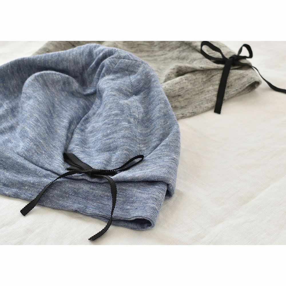 肌側オーガニックコットン 外側リネン ニットキャップ 日本製