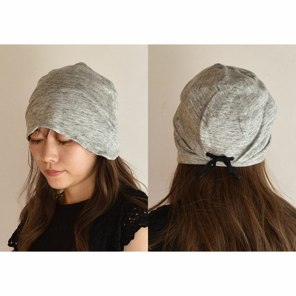 肌側オーガニックコットン 外側リネン ニットキャップ 日本製
