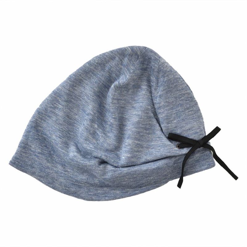 肌側オーガニックコットン 外側リネン ニットキャップ 日本製